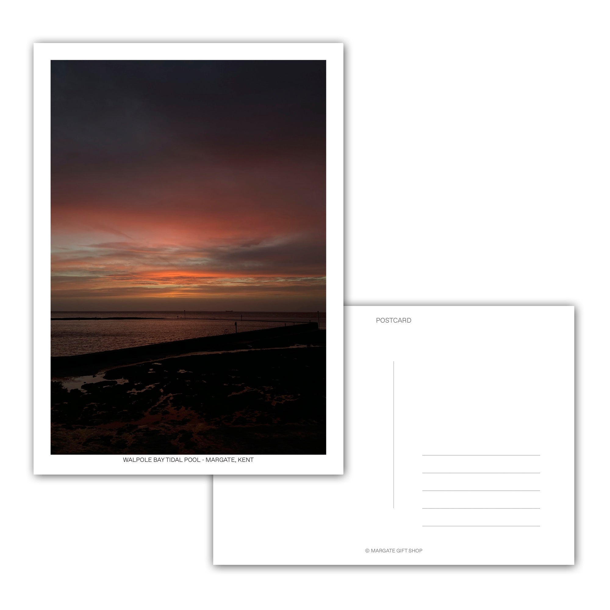 Margate Postcard - Walpole Bay Tidal Pool (Sunset 1)